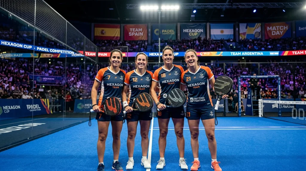 Hexagon Cup y World Series con formato por equipos y mercados de apuestas de pádel